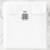 Aangepaste QR-code Zakelijk Logo Branding Ronde Sticker (Tas)