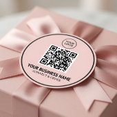 Aangepaste QR-code Zakelijk Logo Gepersonaliseerde Ronde Sticker
