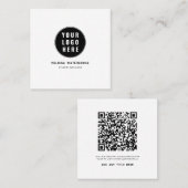 Aangepaste QR-code Zakelijk Logo Modern Trendsette Vierkante Visitekaartje (Voorkant / Achterkant)