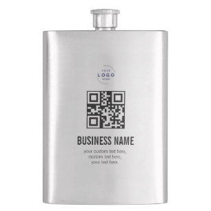 Aangepaste QR-code Zakelijk Logo Naam Sjabloon Flacon