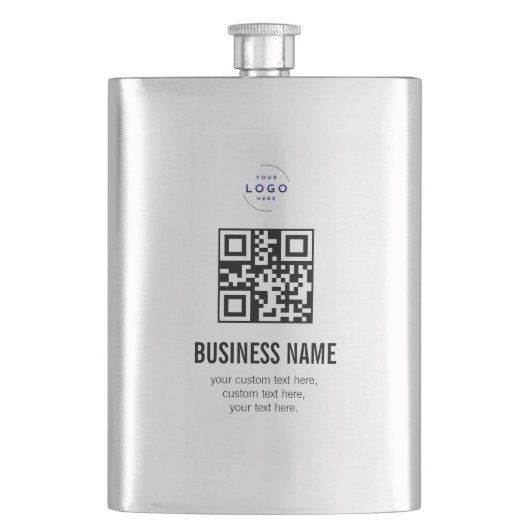Aangepaste QR-code Zakelijk Logo Naam Sjabloon Flacon (Voorkant)