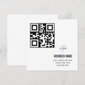 Aangepaste QR-code Zakelijk Logo Naam Sjabloon Kaart (Voorkant / Achterkant)