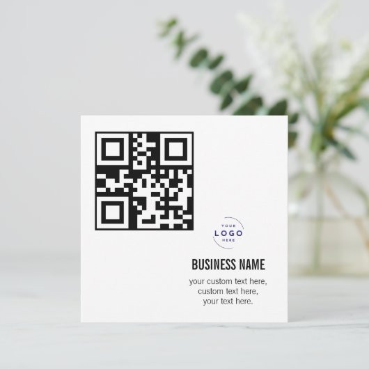 Aangepaste QR-code Zakelijk Logo Naam Sjabloon Kaart (Staand voorkant)