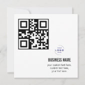 Aangepaste QR-code Zakelijk Logo Naam Sjabloon Kaart (Voorkant)