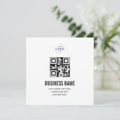 Aangepaste QR-code Zakelijk Logo Naam Sjabloon Kaart (Staand voorkant)