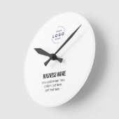 Aangepaste QR-code Zakelijk Logo Naam Sjabloon Ronde Klok (Hoek)
