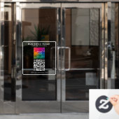 Aangepaste QR-code Zakelijk Logo Tekst Eenvoudig Raamsticker (Kantoordeur)