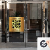 Aangepaste QR-code Zakelijk Logo Tekst Nepgoud Gla Raamsticker (Kantoordeur)