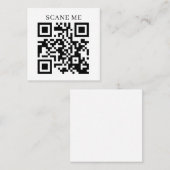 Aangepaste QR-code Zakelijk | Tekst of sociale med Vierkante Visitekaartje (Voorkant / Achterkant)