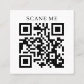Aangepaste QR-code Zakelijk | Tekst of sociale med Vierkante Visitekaartje (Voorkant)