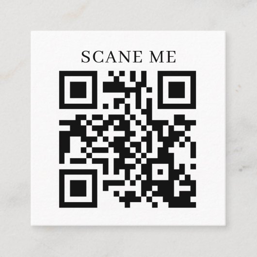 Aangepaste QR-code Zakelijk | Tekst of sociale med Vierkante Visitekaartje (Voorkant)
