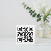 Aangepaste QR-code Zakelijk | Tekst of sociale med Vierkante Visitekaartje (Staand voorkant)