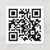 Aangepaste QR-code Zakelijk | Tekst of sociale med Vierkante Visitekaartje (Voorkant)