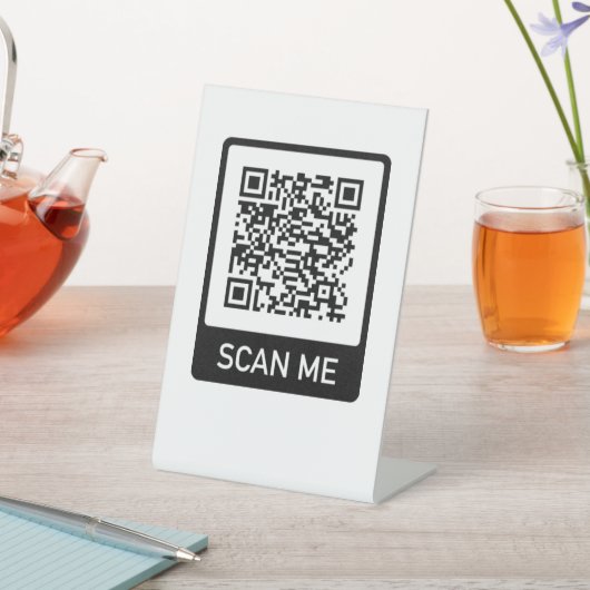 Aangepaste QR Code zakelijk voetstuk teken Reclamebord Met Voetstuk (Insitu)