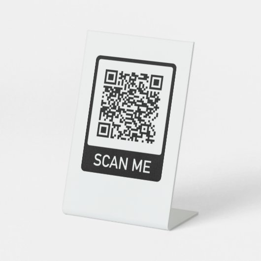 Aangepaste QR Code zakelijk voetstuk teken Reclamebord Met Voetstuk (Voorkant)