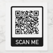 Aangepaste QR-code zakelijk Wijn Etiket (Enkel label)
