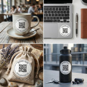 Aangepaste QR-code zakelijke branding Ronde Sticker