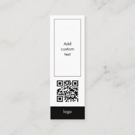 aangepaste qr-code zakelijke eenvoudige witte blad mini visitekaartje
