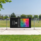 Aangepaste QR-code zakelijke Logo hier Spandoek (Insitu)