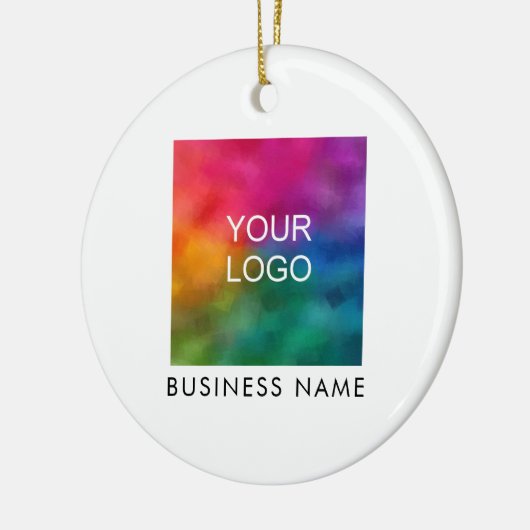 Aangepaste QR-code Zakelijke Logo Minimale Sjabloo Keramisch Ornament (Links)