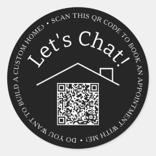 Aangepaste QR-code zakelijke marketing ronde Stick Sticker