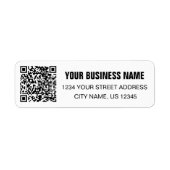 Aangepaste QR-code Zakelijke naam Eenvoudig retour Etiket (Voorkant)