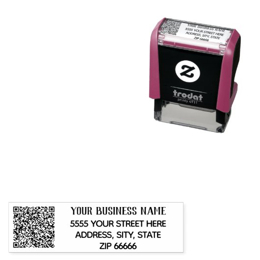 Aangepaste QR-code Zakelijke naam Retouradres Stem Zelfinktende Stempel (In situ)