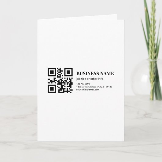 Aangepaste QR-code zakelijke naam sjabloon (Voorkant)