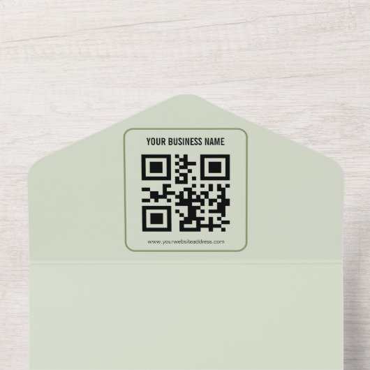 Aangepaste QR-code zakelijke naam sjabloon (Binnenkant top)