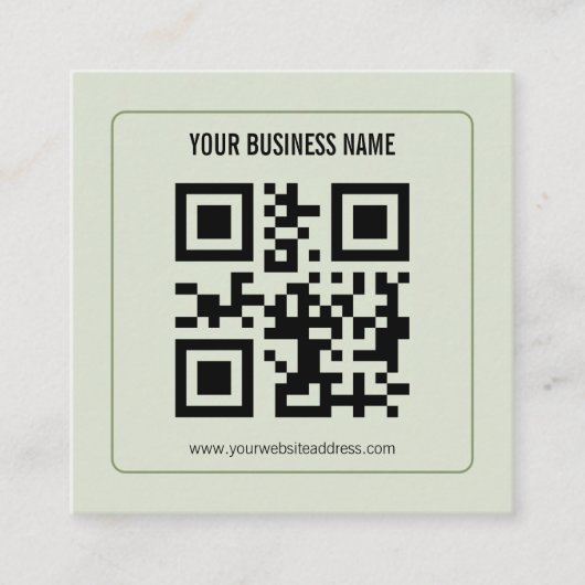Aangepaste QR-code zakelijke naam sjabloon (Voorkant)