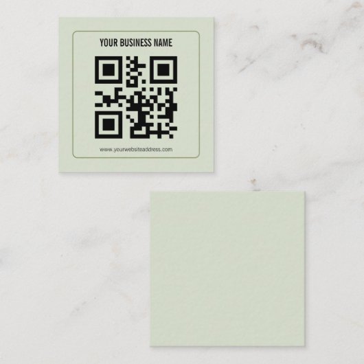 Aangepaste QR-code zakelijke naam sjabloon (Voorkant / Achterkant)