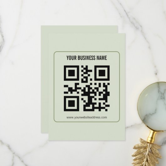 Aangepaste QR-code zakelijke naam sjabloon (Voorkant / Achterkant in situ)