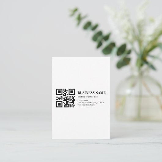 Aangepaste QR-code zakelijke naam sjabloon (Staand voorkant)