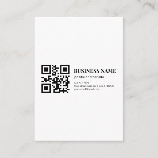 Aangepaste QR-code zakelijke naam sjabloon (Voorkant)
