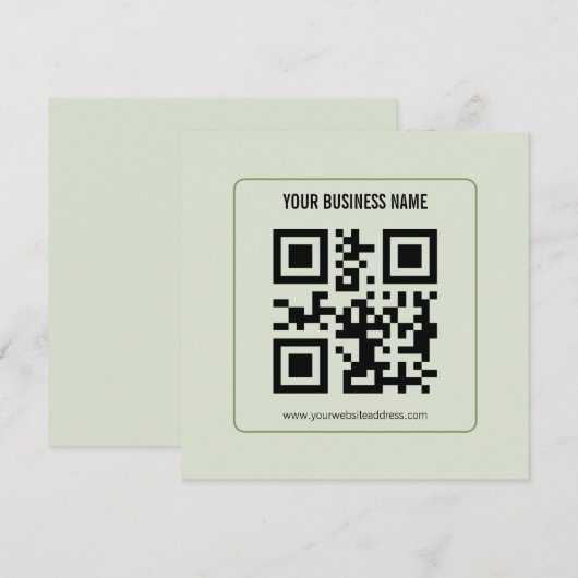 Aangepaste QR-code zakelijke naam sjabloon (Voorkant / Achterkant)