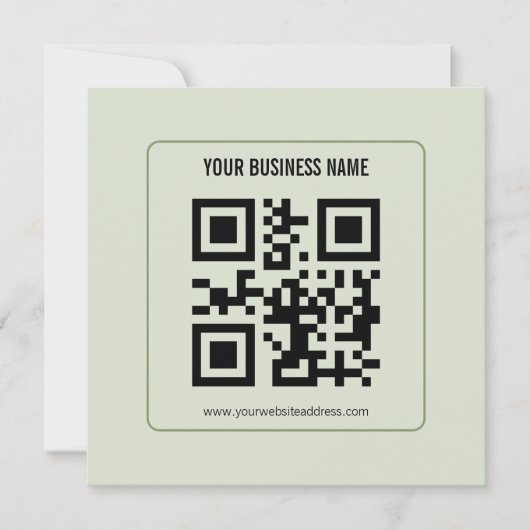 Aangepaste QR-code zakelijke naam sjabloon (Voorkant)