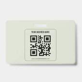 Aangepaste QR-code zakelijke naam sjabloon Badge (Voorzijde)