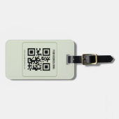 Aangepaste QR-code zakelijke naam sjabloon Bagagelabel (Voorkant horizontaal)