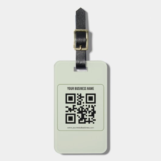 Aangepaste QR-code zakelijke naam sjabloon Bagagelabel (Voorkant verticaal)
