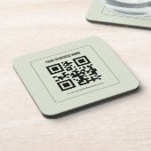 Aangepaste QR-code zakelijke naam sjabloon Bier Onderzetter (Linkerzijde)