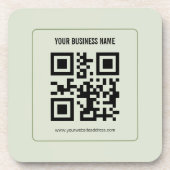 Aangepaste QR-code zakelijke naam sjabloon Bier Onderzetter (Voorkant)