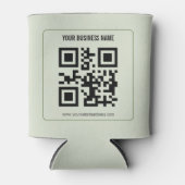 Aangepaste QR-code zakelijke naam sjabloon Blikjeskoeler (Voorkant)