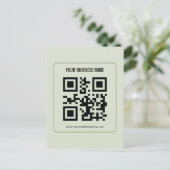 Aangepaste QR-code zakelijke naam sjabloon Briefkaart (Staand voorkant)
