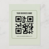 Aangepaste QR-code zakelijke naam sjabloon Briefkaart (Voorkant)