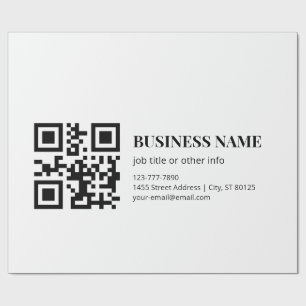 Aangepaste QR-code zakelijke naam sjabloon Cadeaupapier