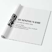Aangepaste QR-code zakelijke naam sjabloon Cadeaupapier (Uitgerold)