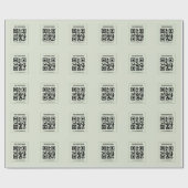 Aangepaste QR-code zakelijke naam sjabloon Cadeaupapier (Vlak)