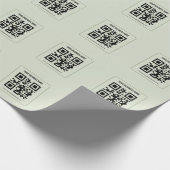 Aangepaste QR-code zakelijke naam sjabloon Cadeaupapier (Hoek)