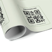 Aangepaste QR-code zakelijke naam sjabloon Cadeaupapier (Rol Hoek)