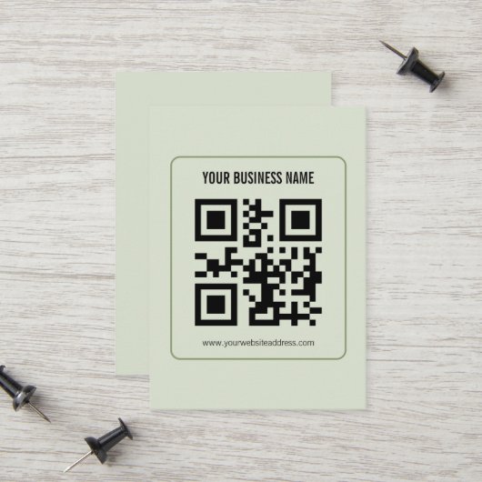 Aangepaste QR-code zakelijke naam sjabloon Contactkaartje (Voorkant / Achterkant in situ)